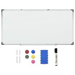Tableau blanc magnétique Blanc 110x60 cm Acier 