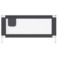 Barrière de sécurité de lit d'enfant Gris foncé 180x25 cm Tissu 