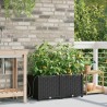 Jardinières de jardin 1 pc Noir 80 x 40 x 37.5 cm Plastique 