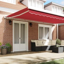 Tissu de Remplacement pour Auvent 5x3 m Rouge 