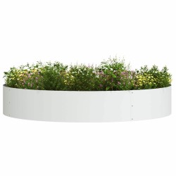 Pot en métal blanc Blanc Métal Grand Pot de plante blanc 
