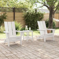 Chaises Adirondack Pliables 2 pcs Blanc 74.5x80.5x90 cm HDPE 