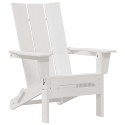 Chaises Adirondack Pliables 2 pcs Blanc 74.5x80.5x90 cm HDPE 
