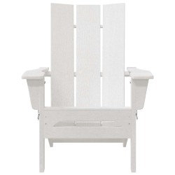 Chaises Adirondack Pliables 2 pcs Blanc 74.5x80.5x90 cm HDPE 