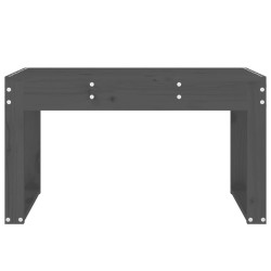 Banc de jardin gris 80x38x45 cm bois massif de pin 