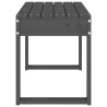 Banc de jardin gris 80x38x45 cm bois massif de pin 