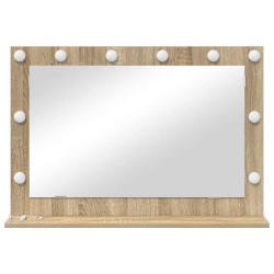 Miroir de Vanité Chêne Sonoma Bois d'ingénierie, Verre 