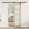Porte Coulissante avec Ensemble de Matériel 61x198.5 cm Bois de Pin Massif 