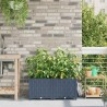 Cache-pot de jardin Basketweave Gris 40 x 40 x 126cm Plastique 