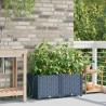 Cache-pot de jardin Basketweave Gris 40 x 40 x 126cm Plastique 