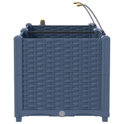 Cache-pot de jardin Basketweave Gris 40 x 40 x 126cm Plastique 
