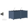 Cache-pot de jardin Basketweave Gris 40 x 40 x 126cm Plastique 