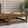 Repose-pied de jardin 70x70x30cm marron miel bois de pin solide 
