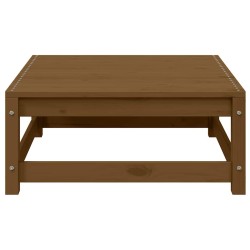 Repose-pied de jardin 70x70x30cm marron miel bois de pin solide 