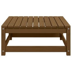 Repose-pied de jardin 70x70x30cm marron miel bois de pin solide 