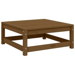 Repose-pied de jardin 70x70x30cm marron miel bois de pin solide 