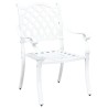 Chaises de jardin 2 pcs en aluminium moulé, blanches 