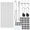 Ensemble de poteaux de clôture 13 pcs Argent Ø32mm 100 cm 