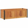 Jardinière 80x30x27,5 cm bois massif d'acacia et acier 