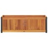 Jardinière 80x30x27,5 cm bois massif d'acacia et acier 