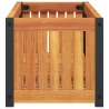 Jardinière 80x30x27,5 cm bois massif d'acacia et acier 