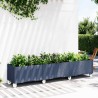 Jardinière à roulettes bleu gris 240x50x54 cm PP 