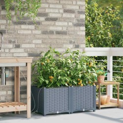 Jardinières de jardin 1 pc Gris clair 80 x 40 x 37.5 cm 