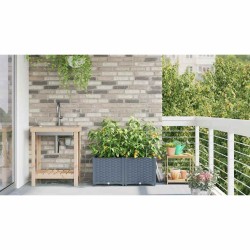 Jardinières de jardin 1 pc Gris clair 80 x 40 x 37.5 cm 