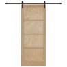 Porte coulissante avec quincaillerie 93x232 cm en bois massif 