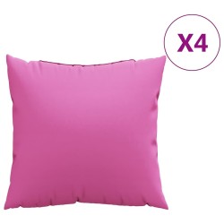 Coussins décoratifs 4 pcs Rose 60x60 cm Tissu 