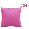 Coussins décoratifs 4 pcs Rose 60x60 cm Tissu 