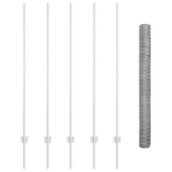 Poteaux de clôture 10 pcs U-Channel 140 cm Acier Galvanisé 