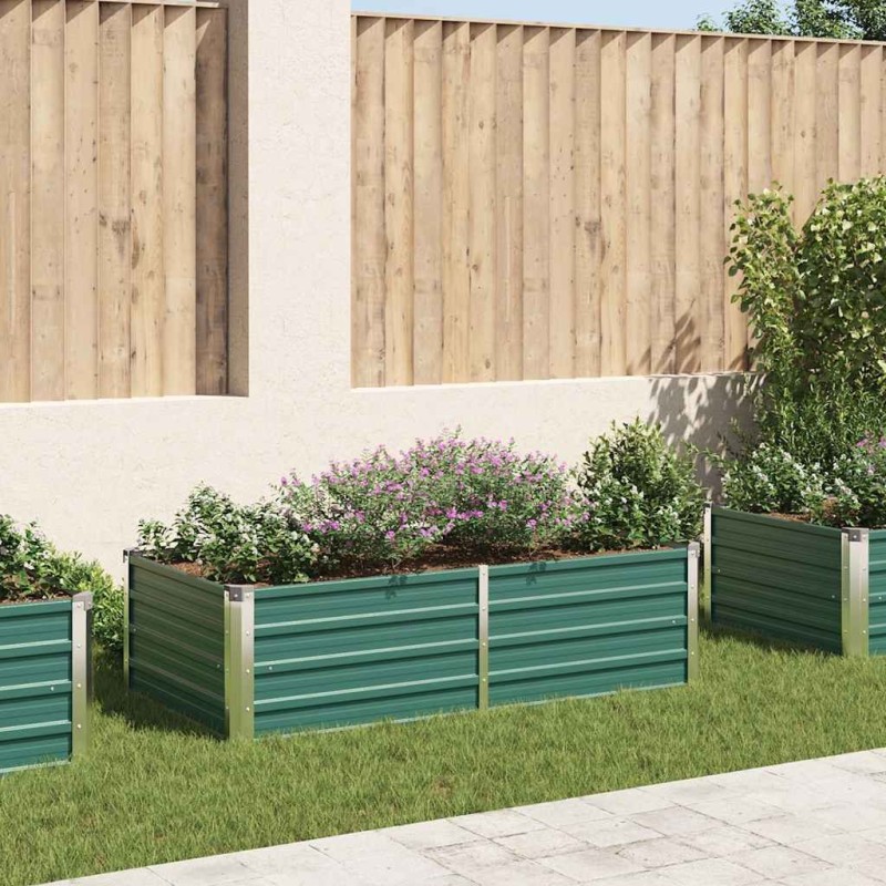 Jardinière 160 x 80 x 45 cm Acier galvanisé Vert 