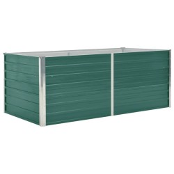 Jardinière 160 x 80 x 45 cm Acier galvanisé Vert 