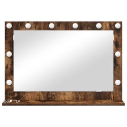 Miroir de vanité Chêne fumé Bois et verre 80 x 55 x 18 cm Miroir 