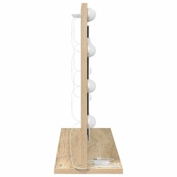 Miroir de Maquillage Chêne Sonoma Bois d'ingénierie, Verre Standard 