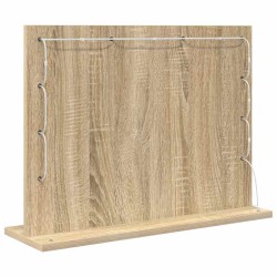 Miroir de Maquillage Chêne Sonoma Bois d'ingénierie, Verre Standard 