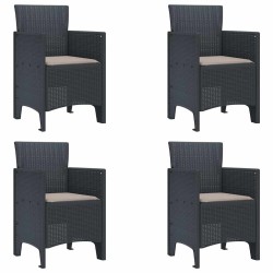 Ensemble de Salle à Manger de Jardin 5 pcs Anthracite Plastique 