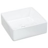 Lavabo blanc 37x37x13 cm céramique carré 