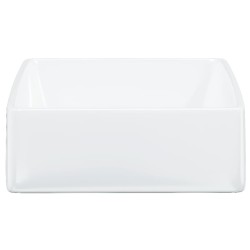 Lavabo blanc 37x37x13 cm céramique carré 