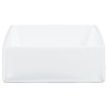 Lavabo blanc 37x37x13 cm céramique carré 