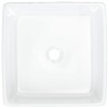 Lavabo blanc 37x37x13 cm céramique carré 