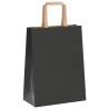 Sacs en papier 50 pcs avec poignées noir 21x11x28 cm 