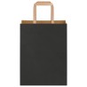 Sacs en papier 50 pcs avec poignées noir 21x11x28 cm 