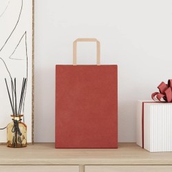 Sacs en papier 50 pcs avec poignées rouge 21x11x28 cm 