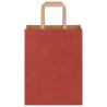 Sacs en papier 50 pcs avec poignées rouge 21x11x28 cm 