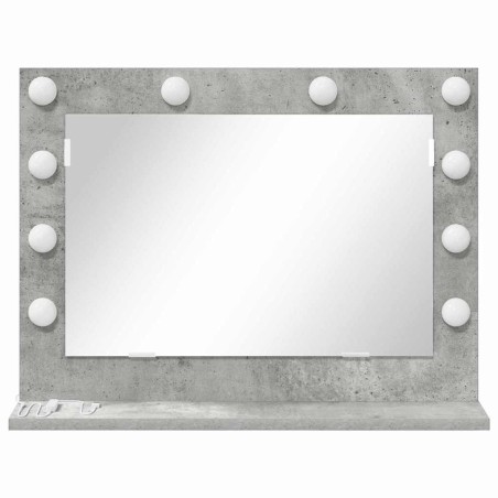 Miroir de vanité Gris béton Béton Moyen Incrustations décoratives 