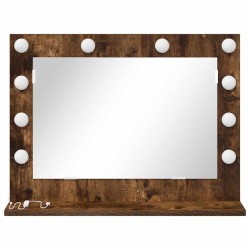 Miroir de vanité Chêne fumé Bois, Verre 60 x 45 x 18 cm Miroir 