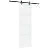 Porte coulissante avec quincaillerie blanche 78x232 cm en bois massif de pin 