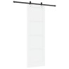 Porte coulissante avec quincaillerie blanche 78x232 cm en bois massif de pin 
